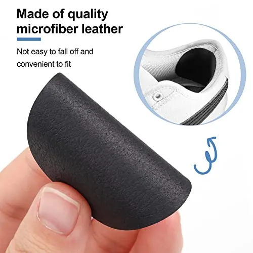 12 Pairs Sneaker Heel Repair Shoe Heel Patch Hole Wear Prevention Insert Quick Patch Shoe Hole Repair Patch Kit for Sneaker, Leather Shoes, High Heels, Black