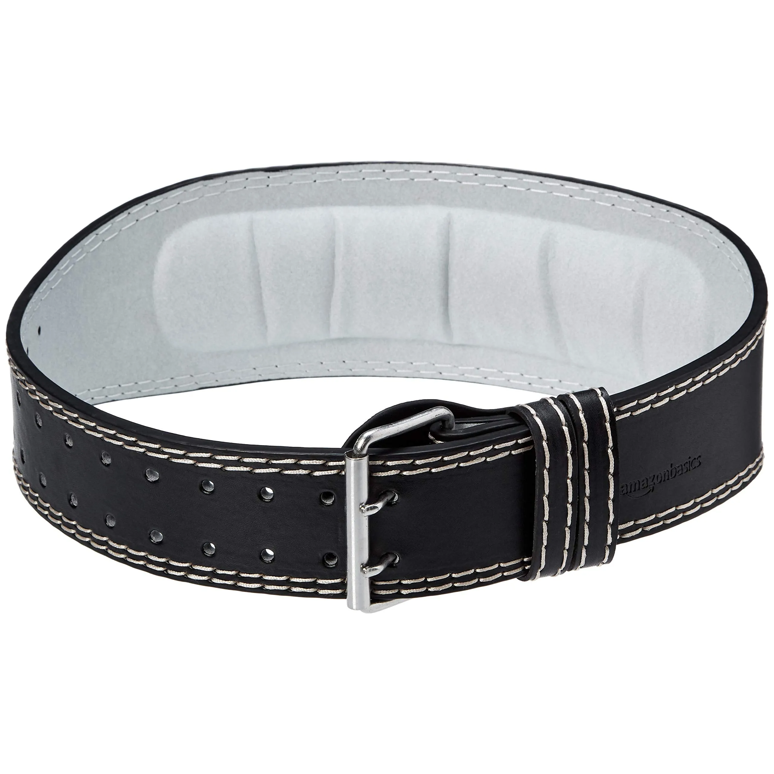 AmazonBasics 4 Inch Wide Padded Weight Lifting Belt - Small, Black
