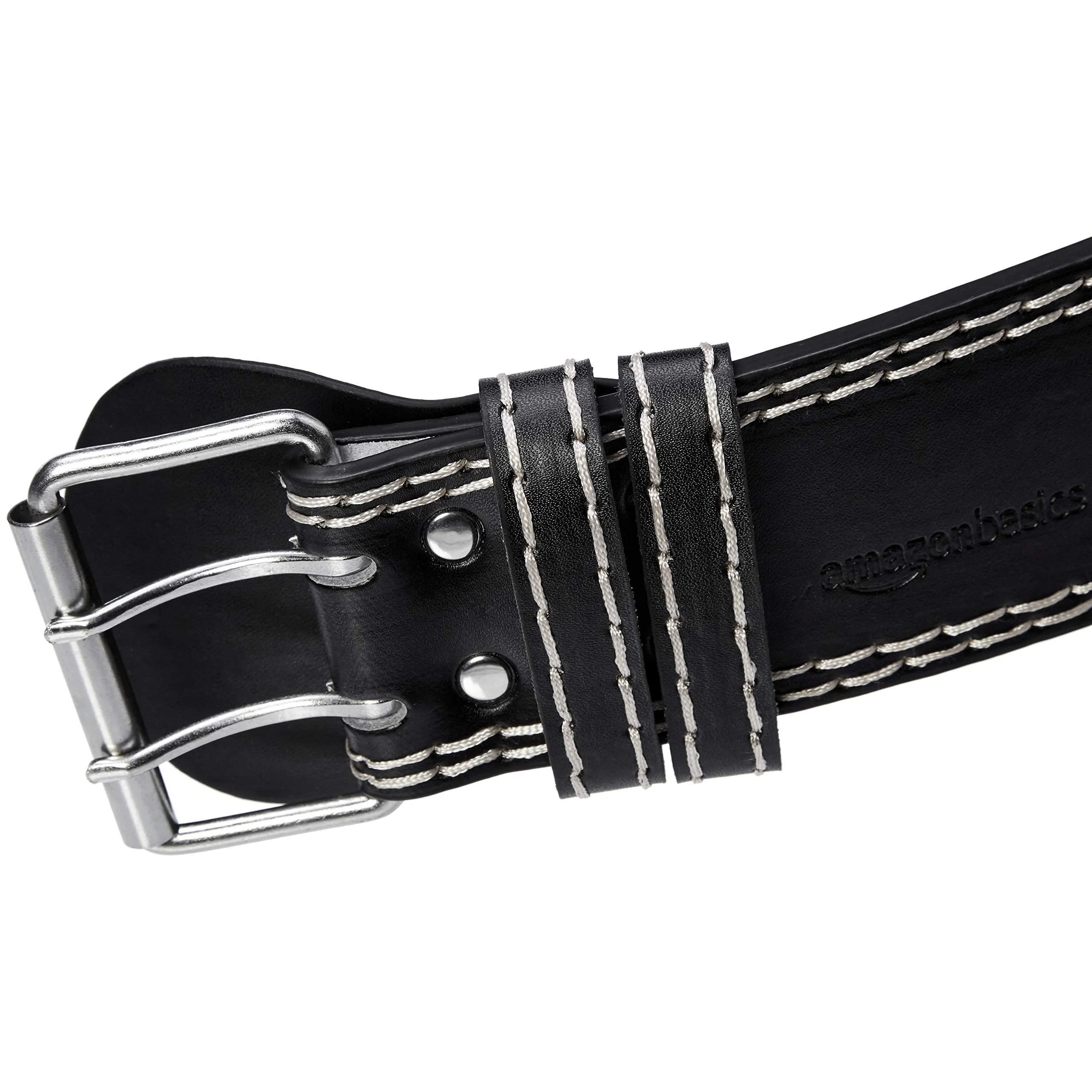 AmazonBasics 4 Inch Wide Padded Weight Lifting Belt - Small, Black