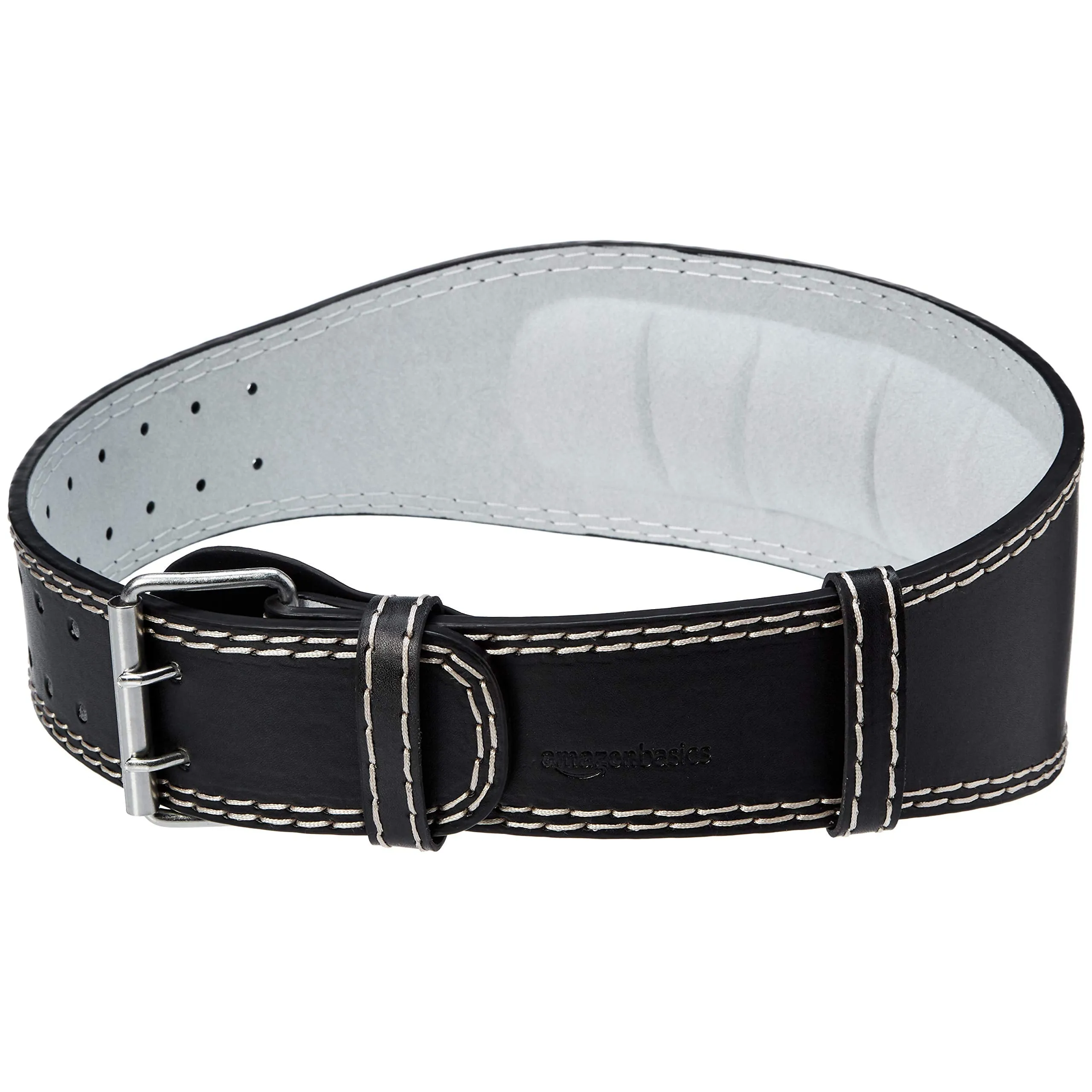 AmazonBasics 4 Inch Wide Padded Weight Lifting Belt - Small, Black