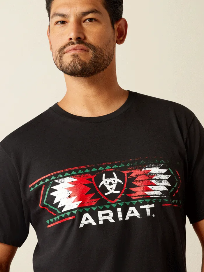 Ariat 10055156 Mens Southwestern Mexico T-Shirt Black