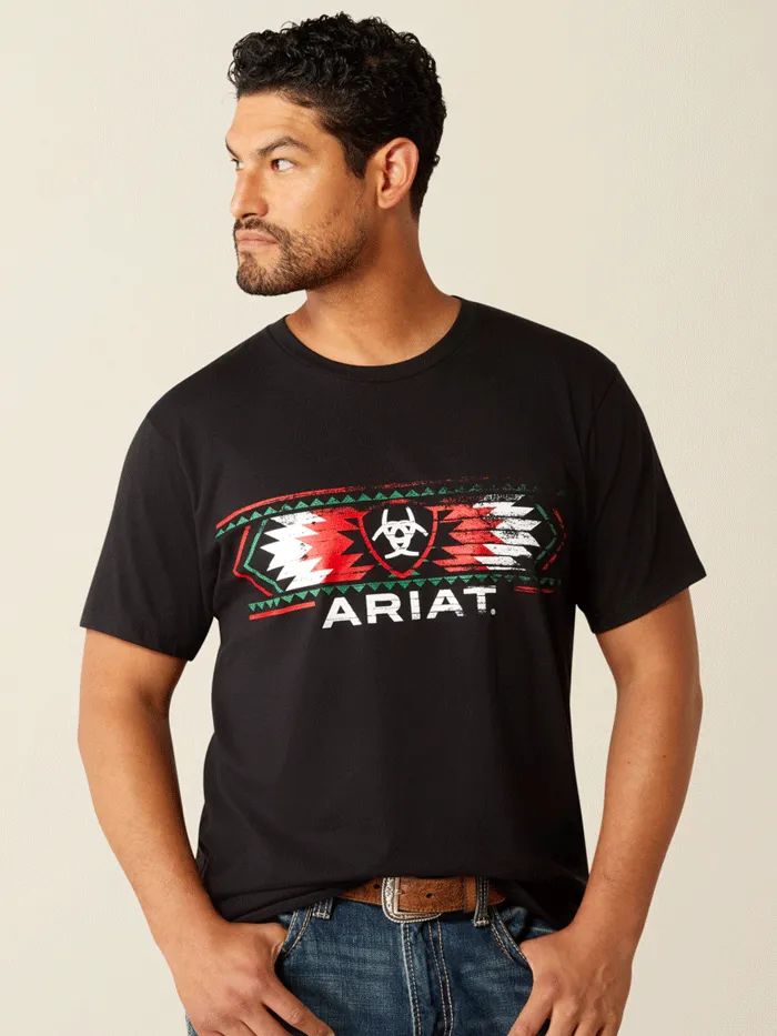 Ariat 10055156 Mens Southwestern Mexico T-Shirt Black