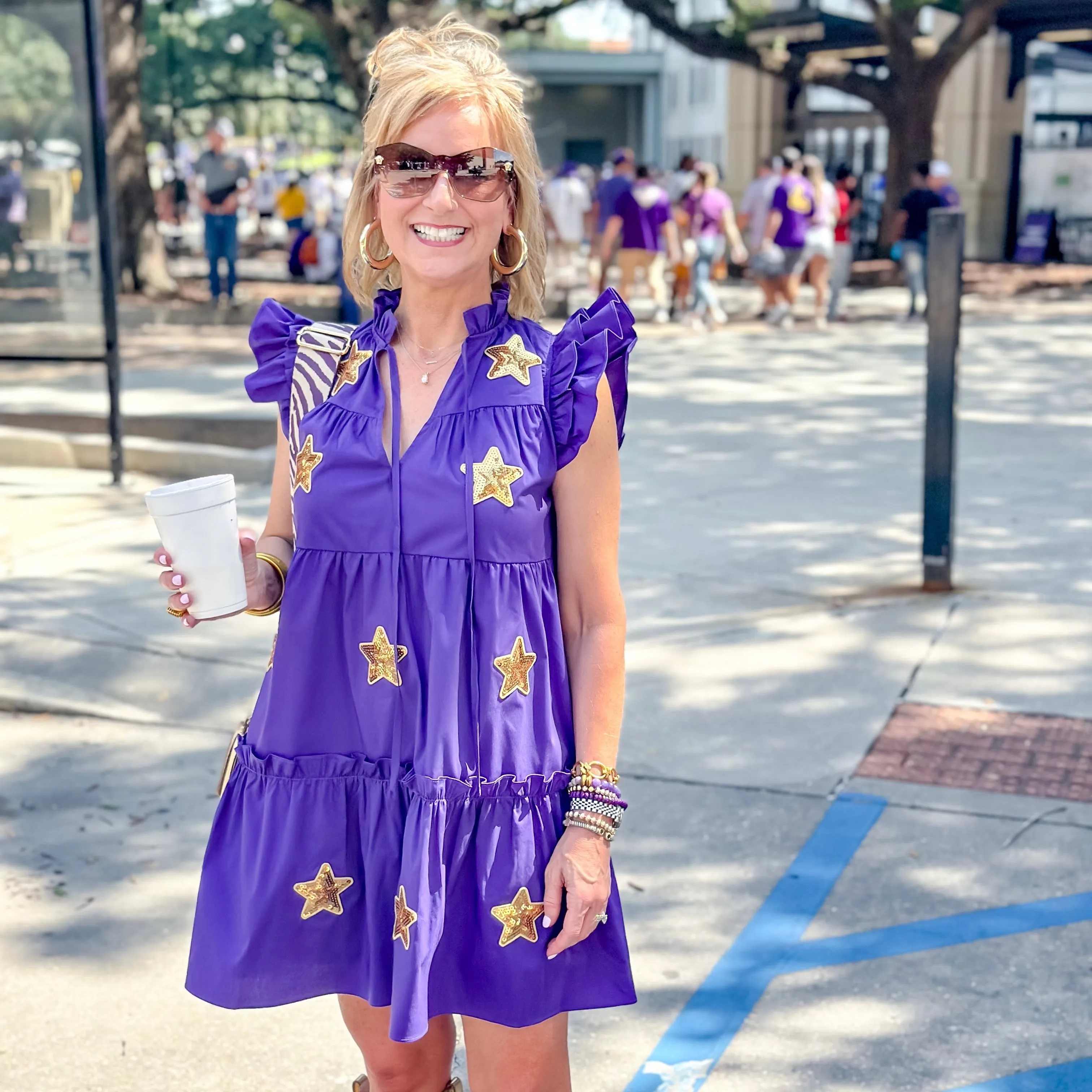 Aubrey Sequin Star Dress