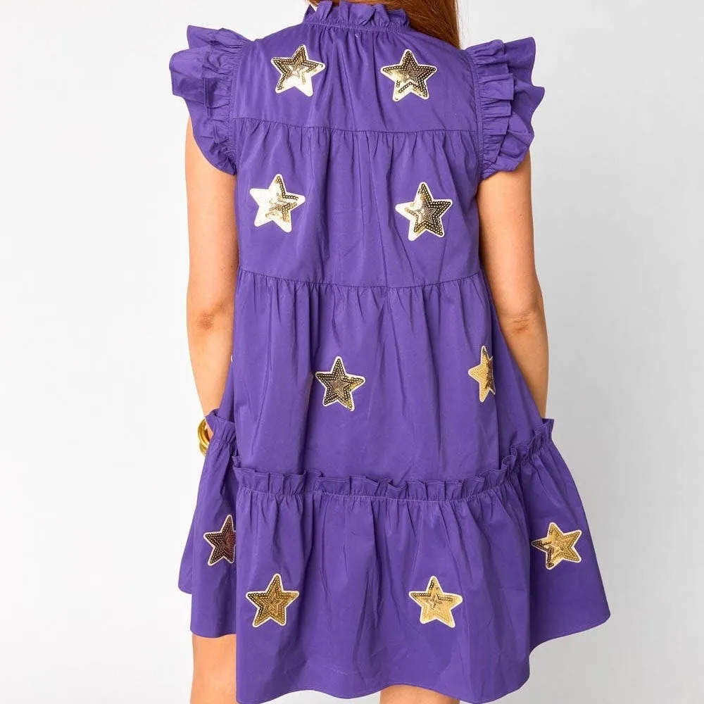 Aubrey Sequin Star Dress