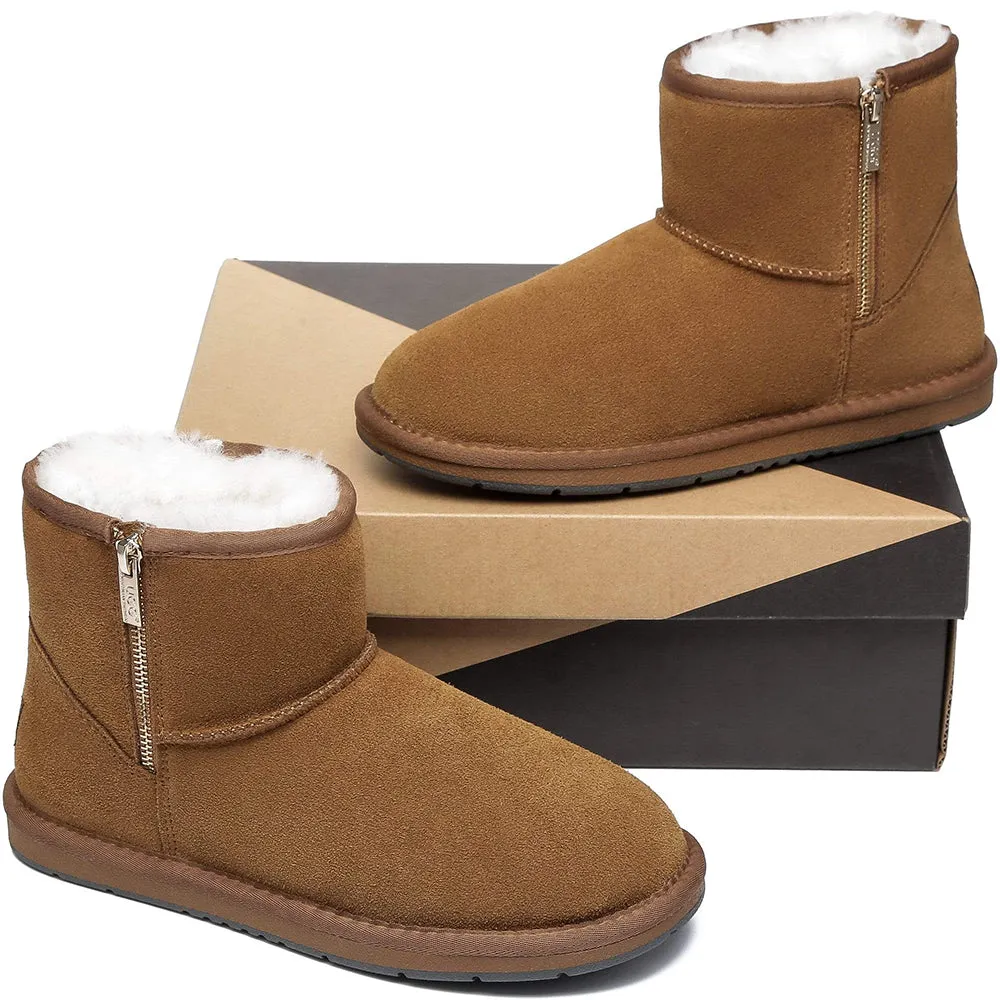 Australian Shepherd® Mini Ugg Boots with Side Zipper