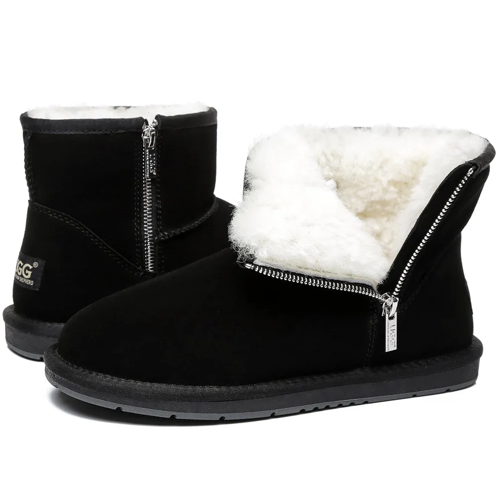 Australian Shepherd® Mini Ugg Boots with Side Zipper