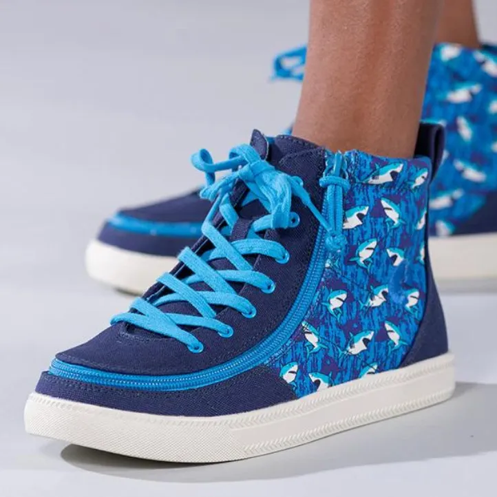 Billy Footwear - Blue Sharks Classic Lace High
