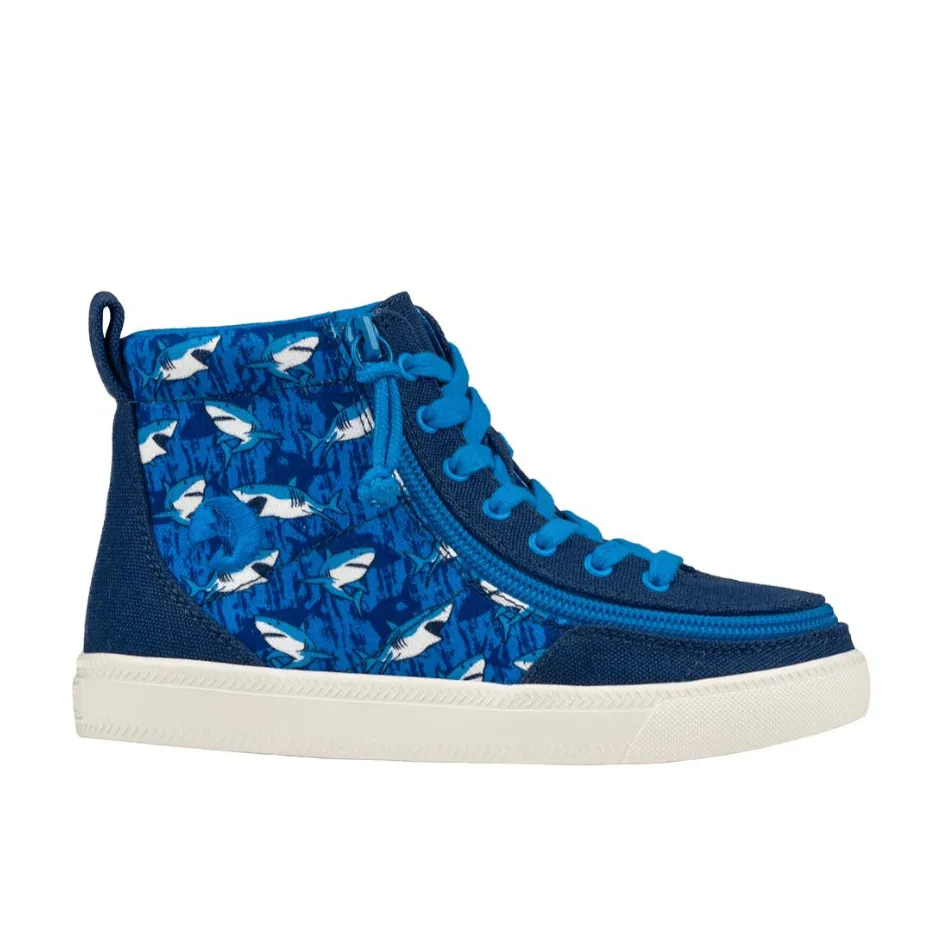Billy Footwear - Blue Sharks Classic Lace High
