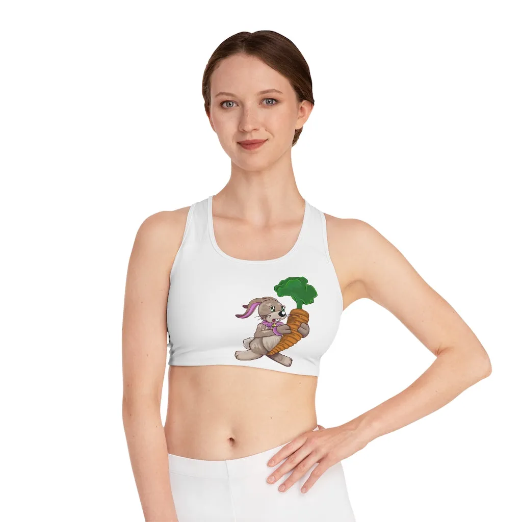 Bunny with Carrot Sports Bra (AOP)