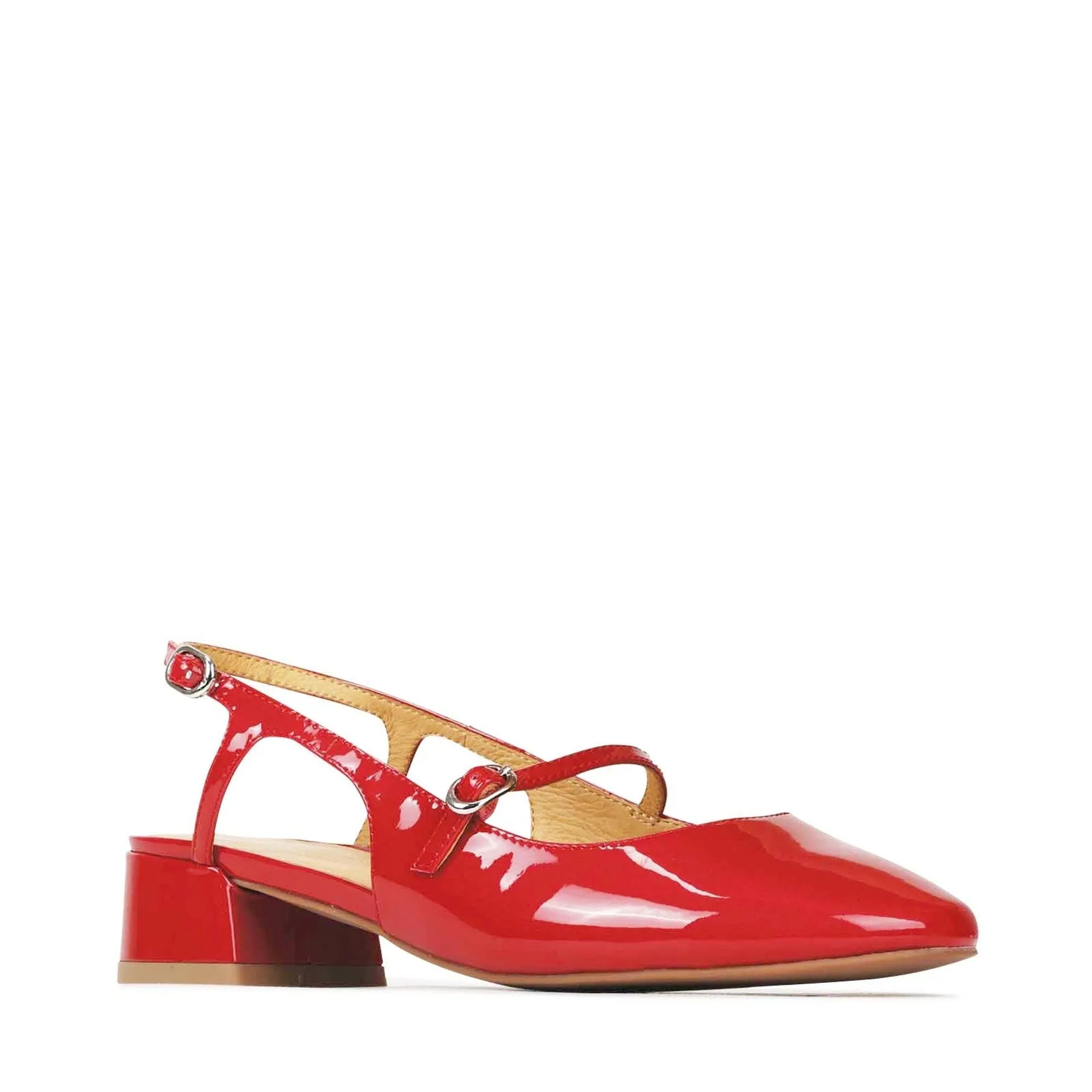 CESSLIE LEATHER MARY JANE BLOCK HEELS