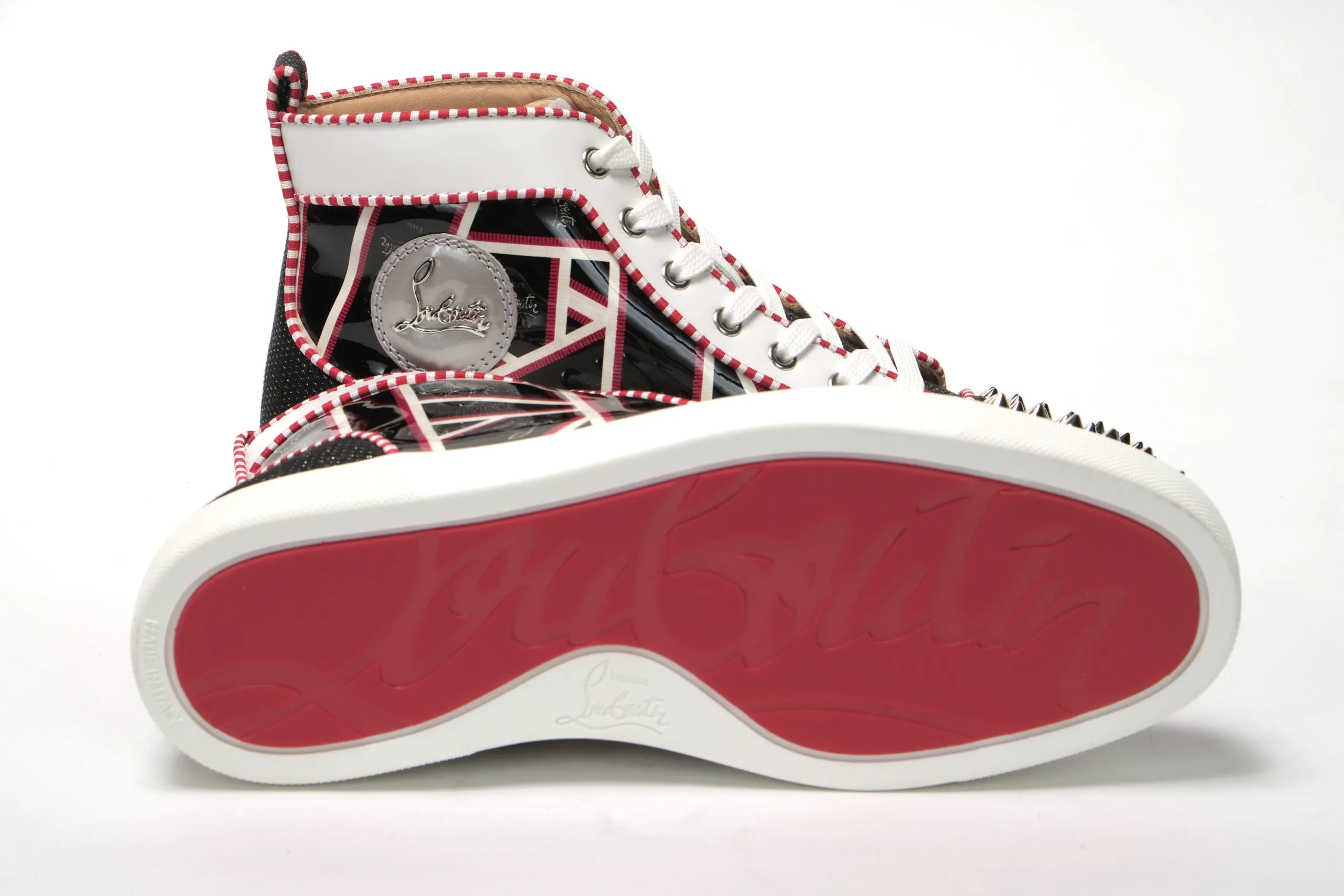 Christian Louboutin Multicolor Version Lou Spikes Orlato Flat Shoes