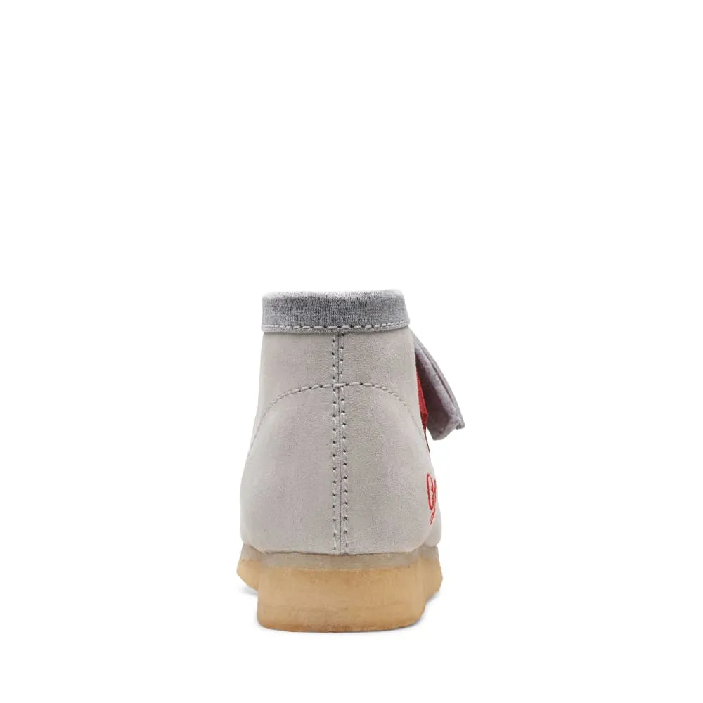 Clarks Originals Wallabee Boots Vcy Men's Red and Gray Suede 26165076