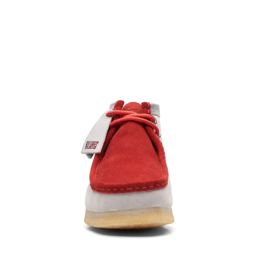Clarks Originals Wallabee Boots Vcy Men's Red and Gray Suede 26165076
