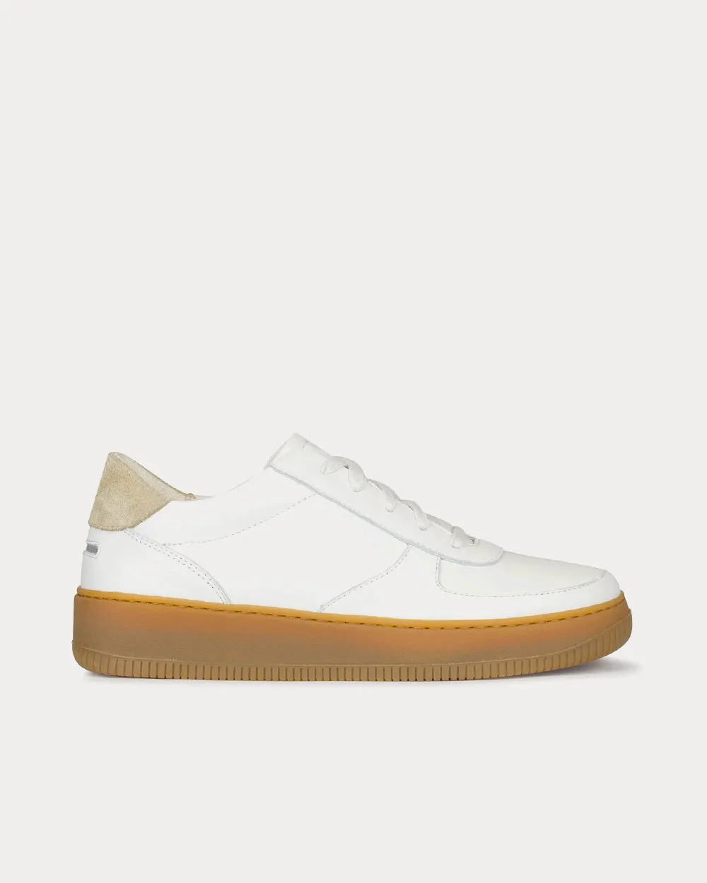 Clement Vegan White / Taupe / Gum Low Top Sneakers