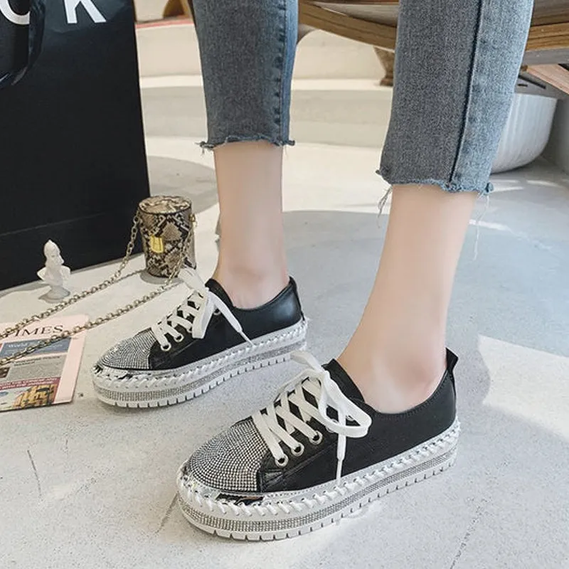 ✨💎DIAMOND SILVER LEATHER SNEAKERS💎✨