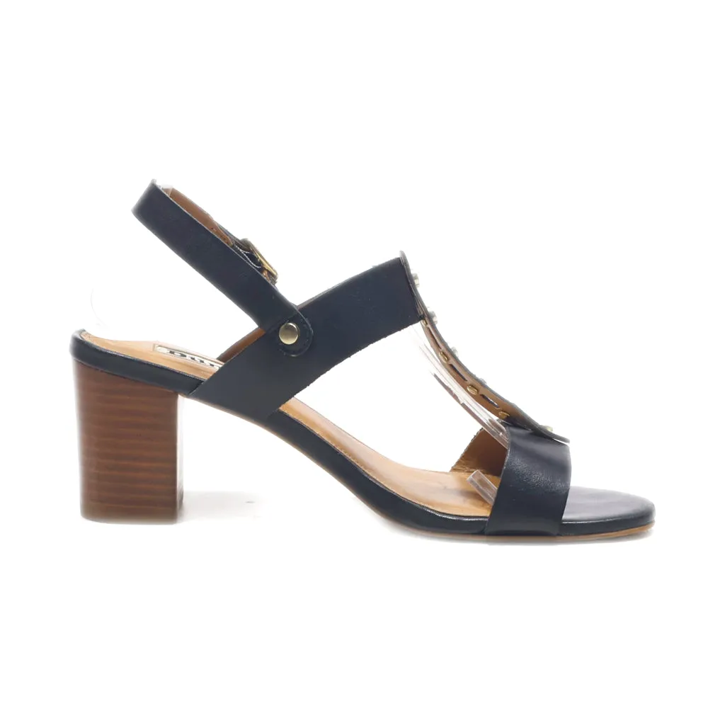 Dune London Mid-Heel Shoes Leather Black Colour For Women