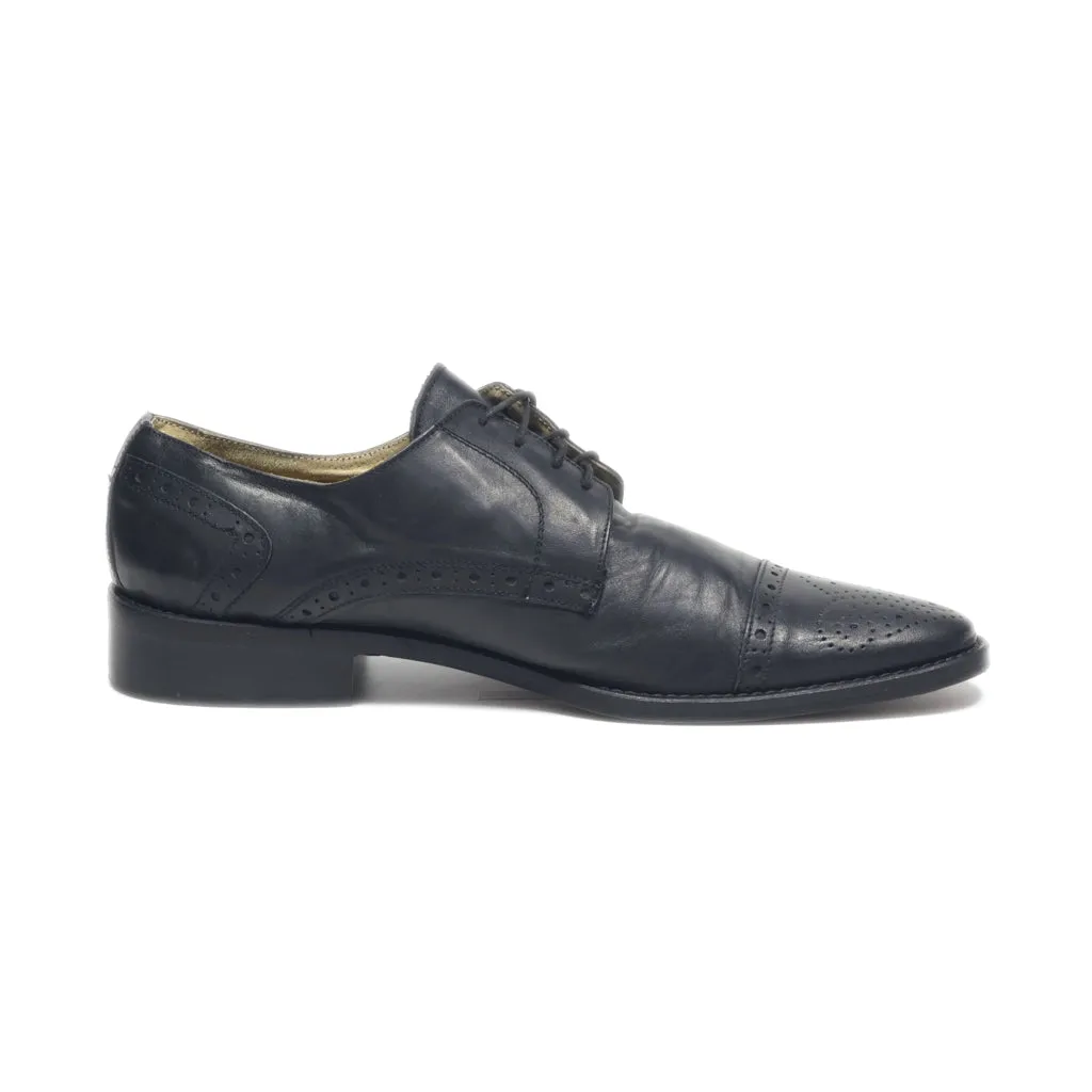 Exe Formal Lace Ups Leather Black Colour For Men