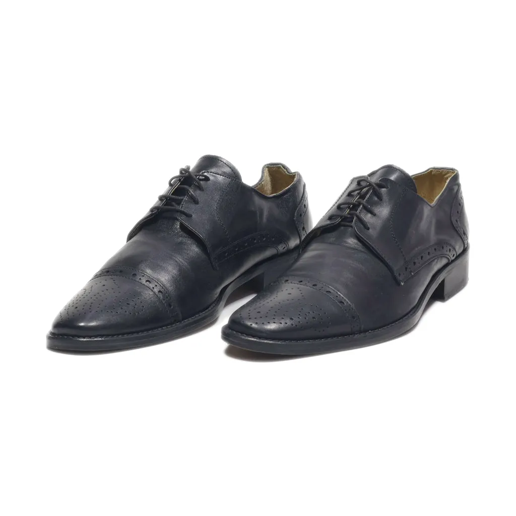 Exe Formal Lace Ups Leather Black Colour For Men