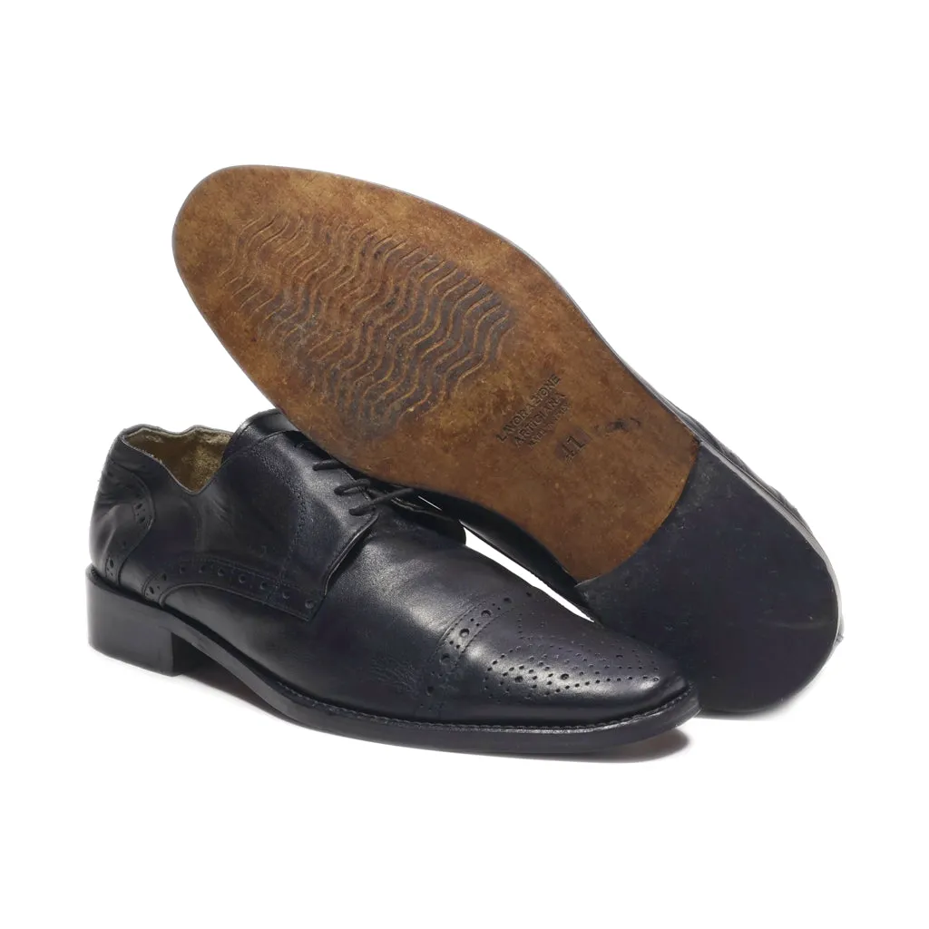 Exe Formal Lace Ups Leather Black Colour For Men