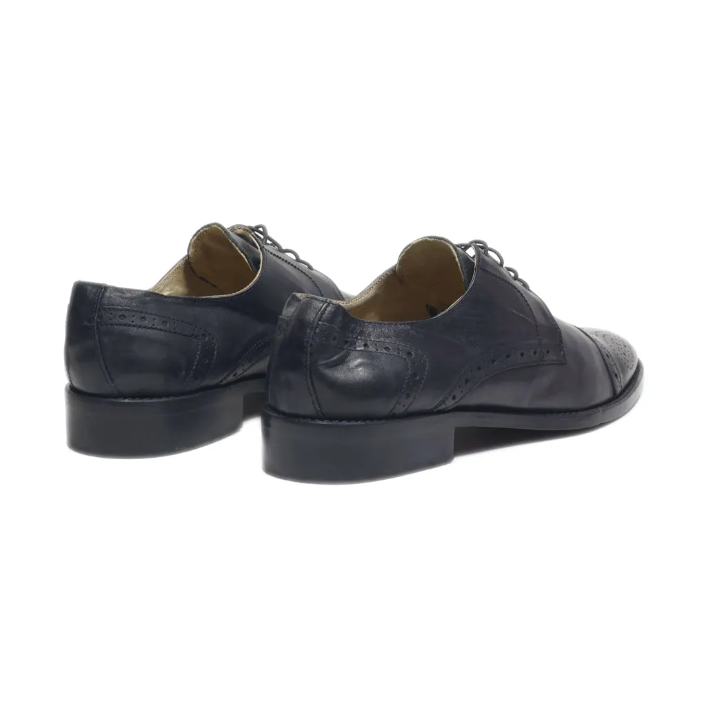 Exe Formal Lace Ups Leather Black Colour For Men