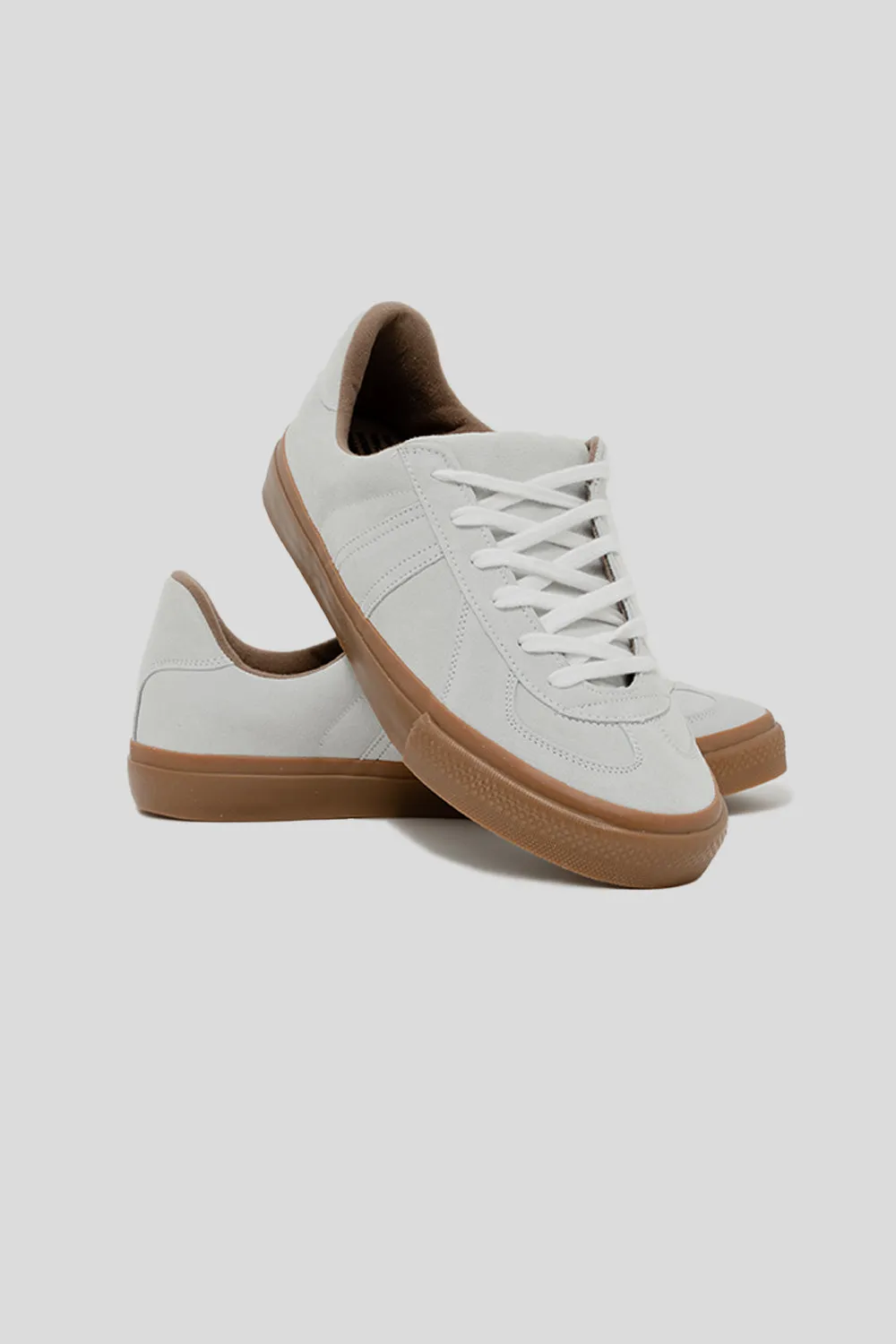 German Military Trainer "Skateboarding" - White Suede