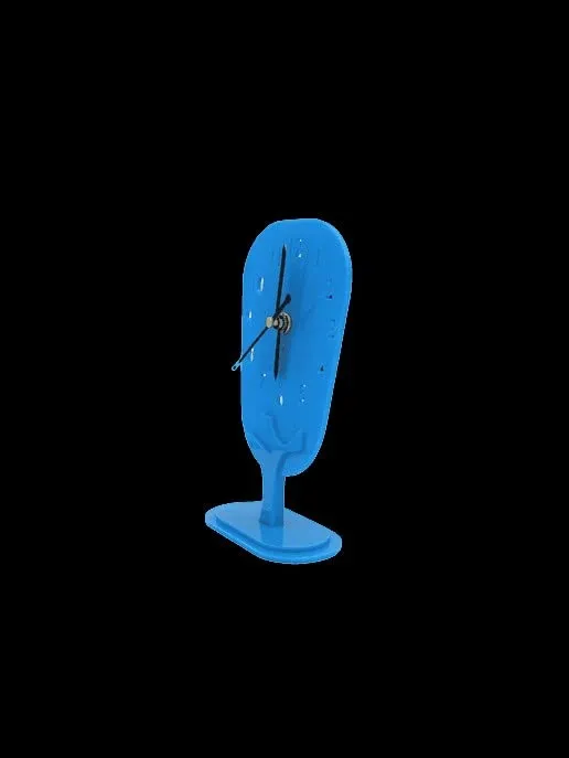 GNEXIN Acrylic Table Clock | Table Organizer Clock | Designer Frameless Acrylic Table Desk Clock | Clock Decor for Living Room, Office & Home (18 * 10CM) (Blue)