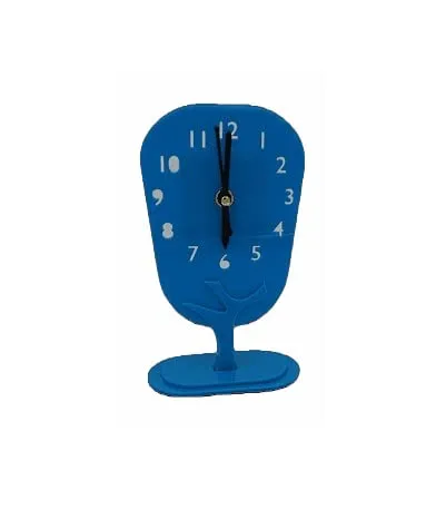 GNEXIN Acrylic Table Clock | Table Organizer Clock | Designer Frameless Acrylic Table Desk Clock | Clock Decor for Living Room, Office & Home (18 * 10CM) (Blue)