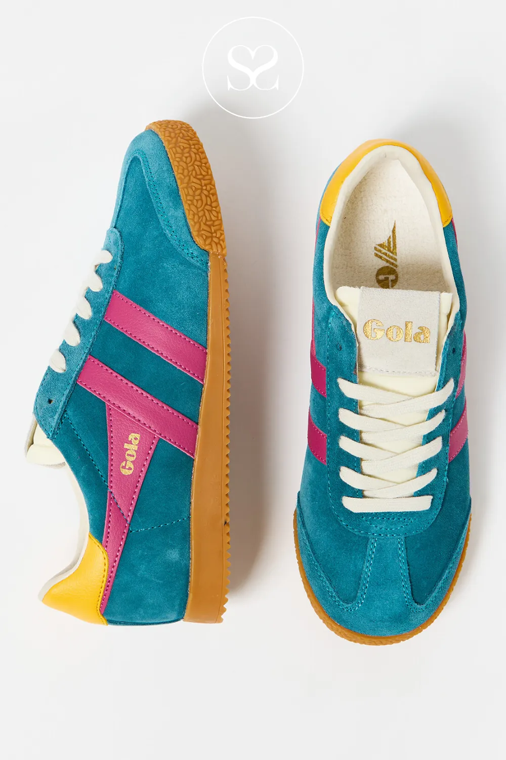 GOLA CLB538EK PEACOCK BLUE/FUCHSIA/YELLOW TRAINERS