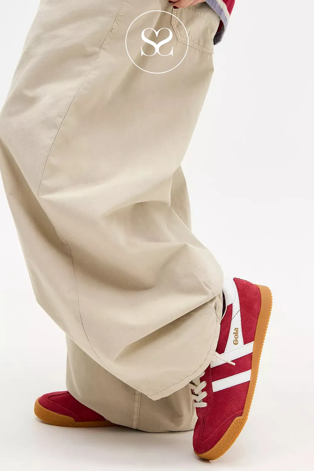 GOLA ELAN CLB538RW DEEP RED & WHITE TRAINERS
