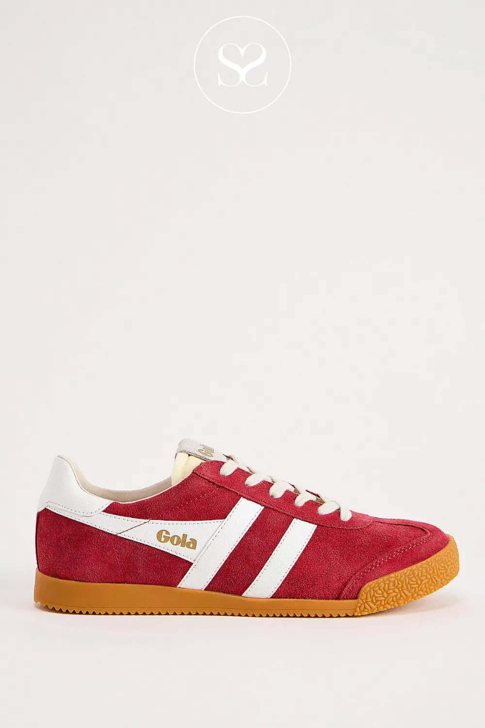 GOLA ELAN CLB538RW DEEP RED & WHITE TRAINERS