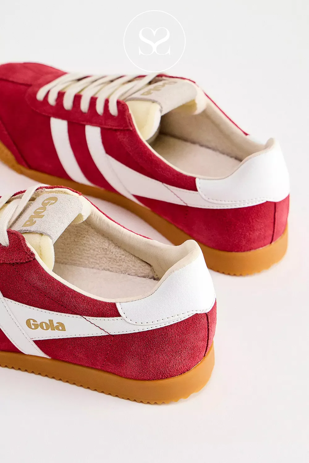 GOLA ELAN CLB538RW DEEP RED & WHITE TRAINERS