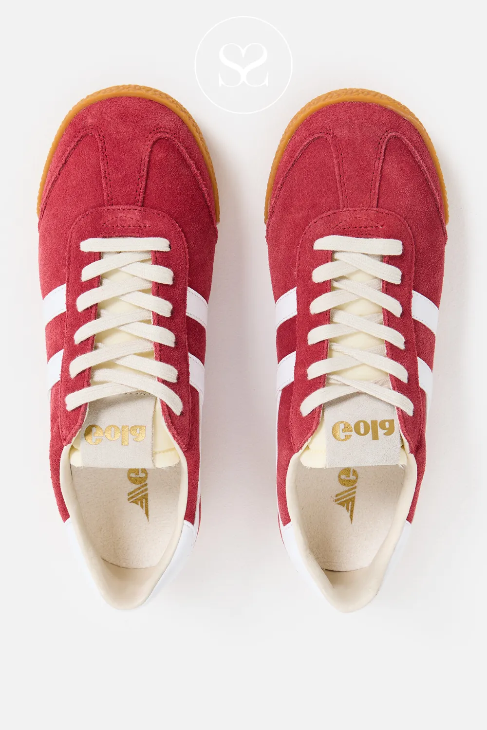 GOLA ELAN CLB538RW DEEP RED & WHITE TRAINERS