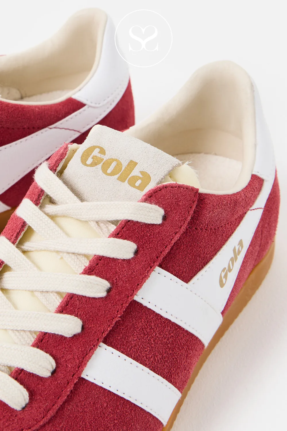 GOLA ELAN CLB538RW DEEP RED & WHITE TRAINERS