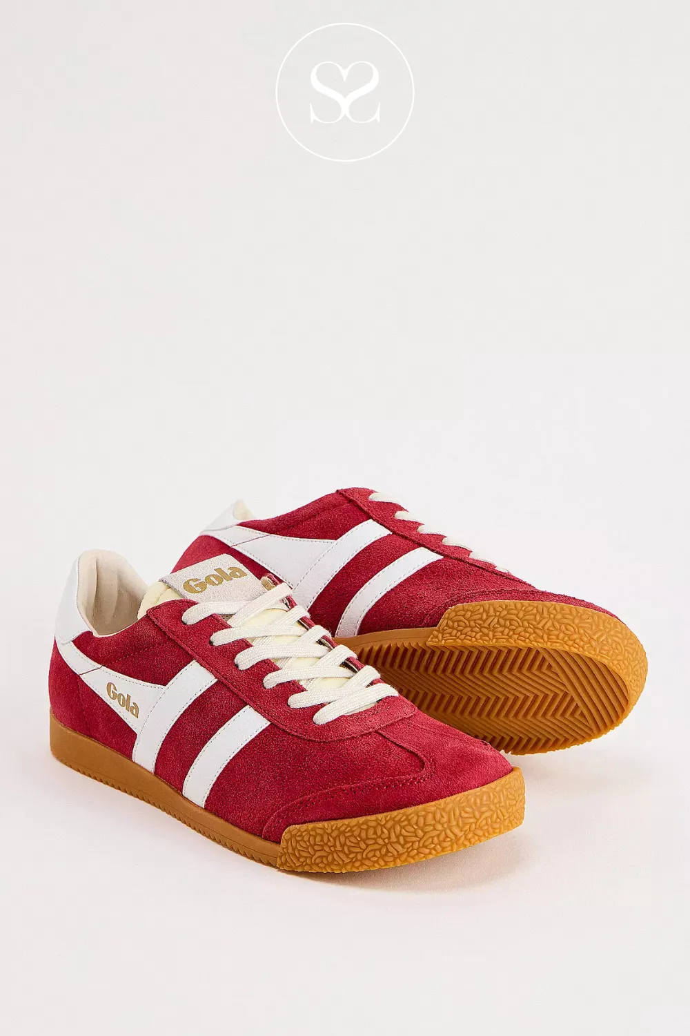 GOLA ELAN CLB538RW DEEP RED & WHITE TRAINERS
