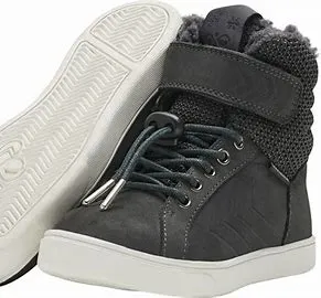 Hummel Splash Jr  Hi-Top Asthalt  Leather Trainers