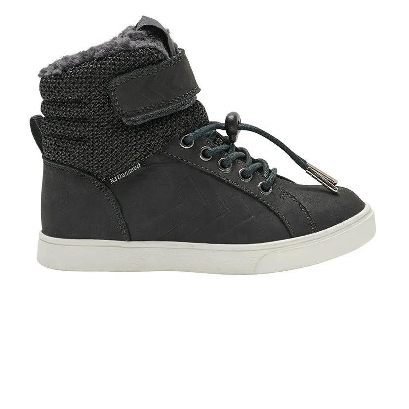 Hummel Splash Jr  Hi-Top Asthalt  Leather Trainers