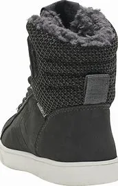 Hummel Splash Jr  Hi-Top Asthalt  Leather Trainers