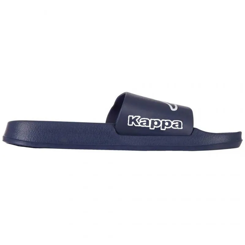 Kappa Unisex Krus Slides - White/Navy Blue