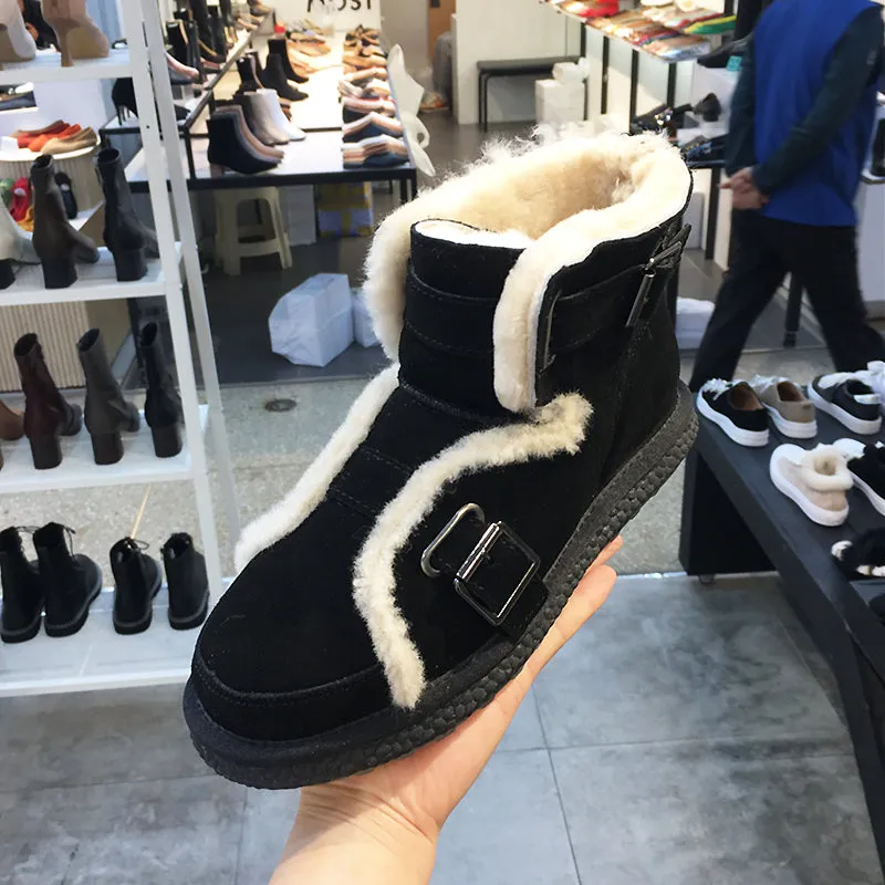 LUXE SEVEN DESIGN COLD WEATHER LINED ANKLE BOOTS