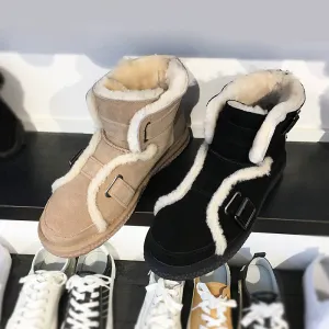 LUXE SEVEN DESIGN COLD WEATHER LINED ANKLE BOOTS