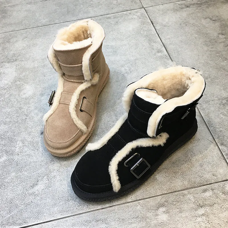 LUXE SEVEN DESIGN COLD WEATHER LINED ANKLE BOOTS
