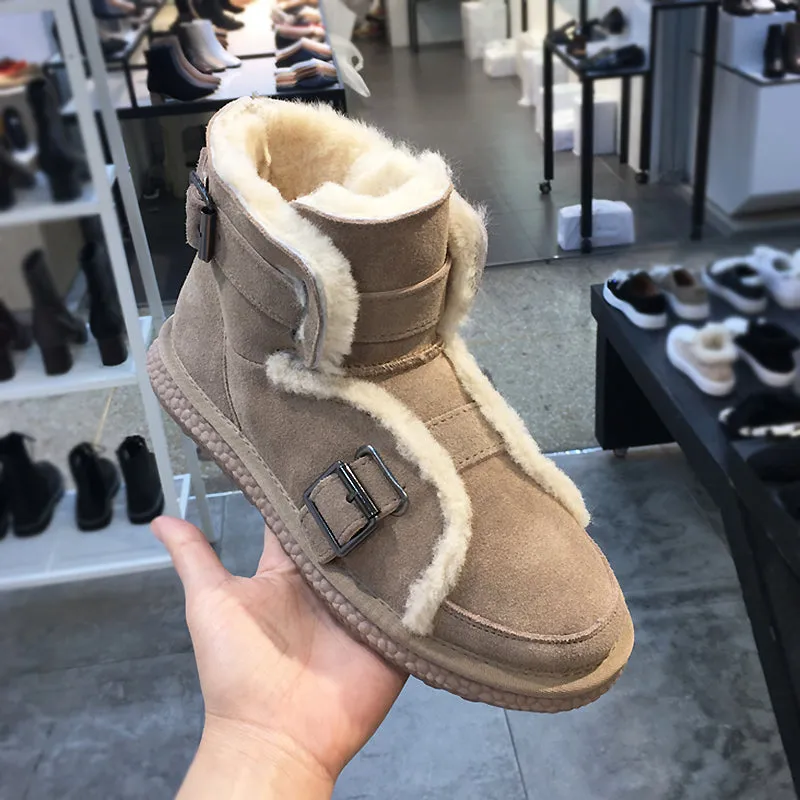 LUXE SEVEN DESIGN COLD WEATHER LINED ANKLE BOOTS