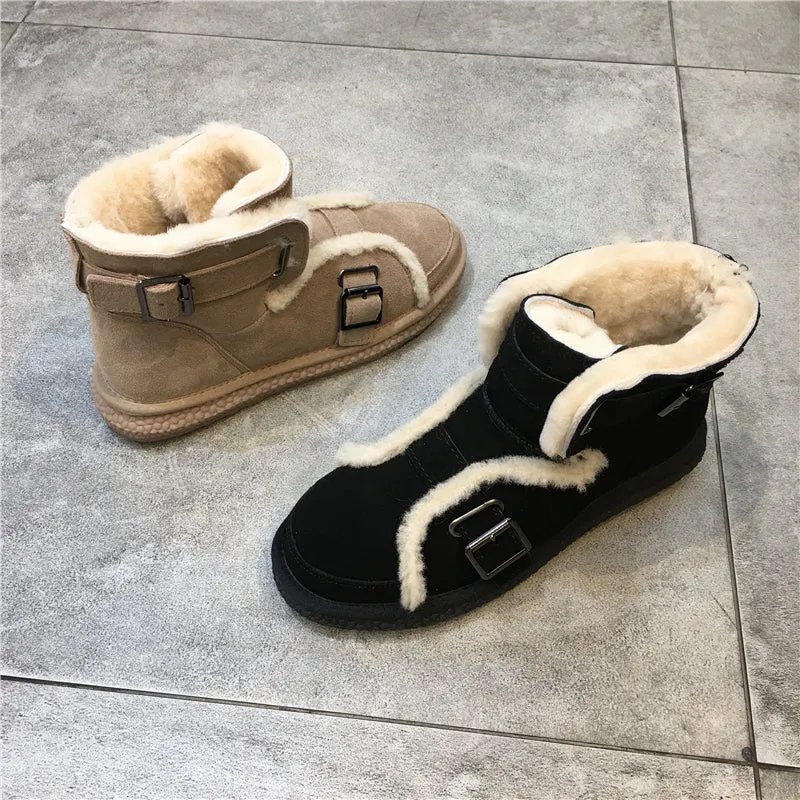 LUXE SEVEN DESIGN COLD WEATHER LINED ANKLE BOOTS