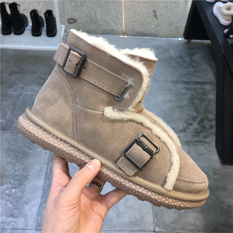 LUXE SEVEN DESIGN COLD WEATHER LINED ANKLE BOOTS