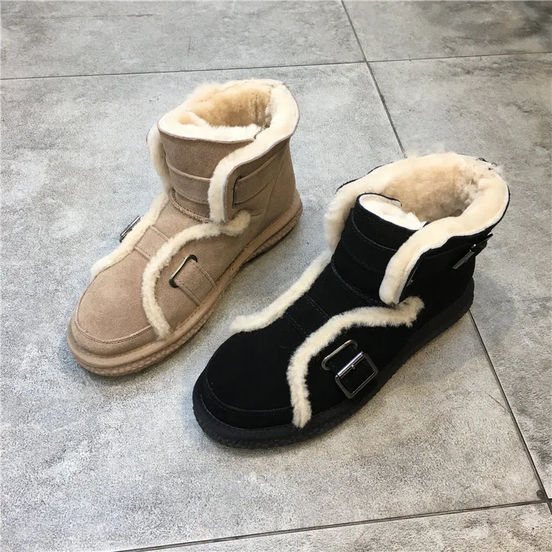LUXE SEVEN DESIGN COLD WEATHER LINED ANKLE BOOTS