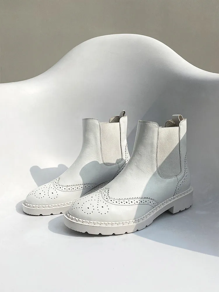 LUXE SEVEN DESIGN WIDE FIT CHUNKY CHELSEA BOOTS