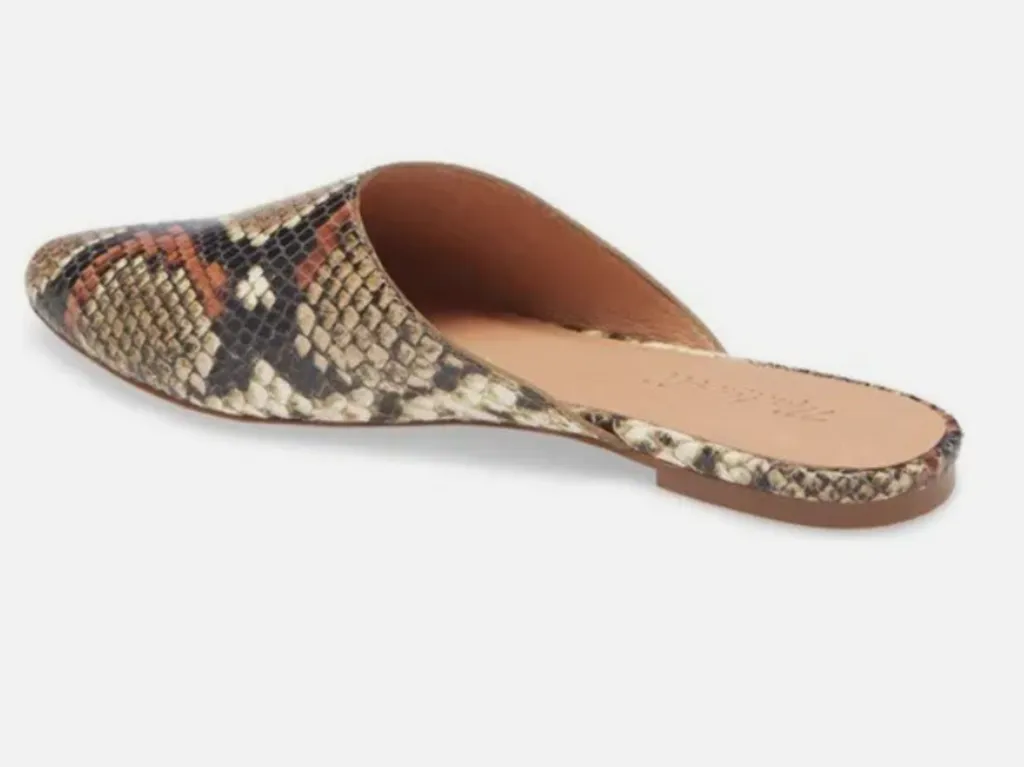 Madewell NWT The Remi Mule Snake Embosses Mules - Size 8.5