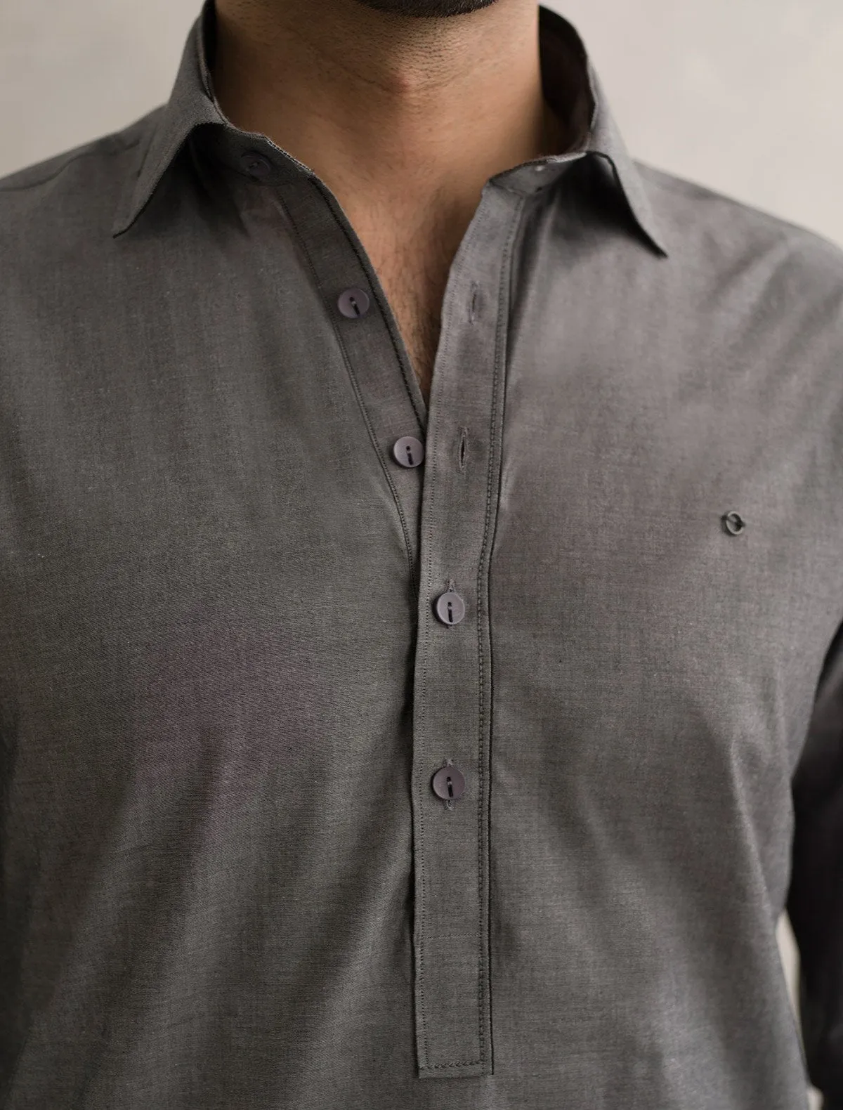 MEDIUM GREY KAMEEZ SHALWAR
