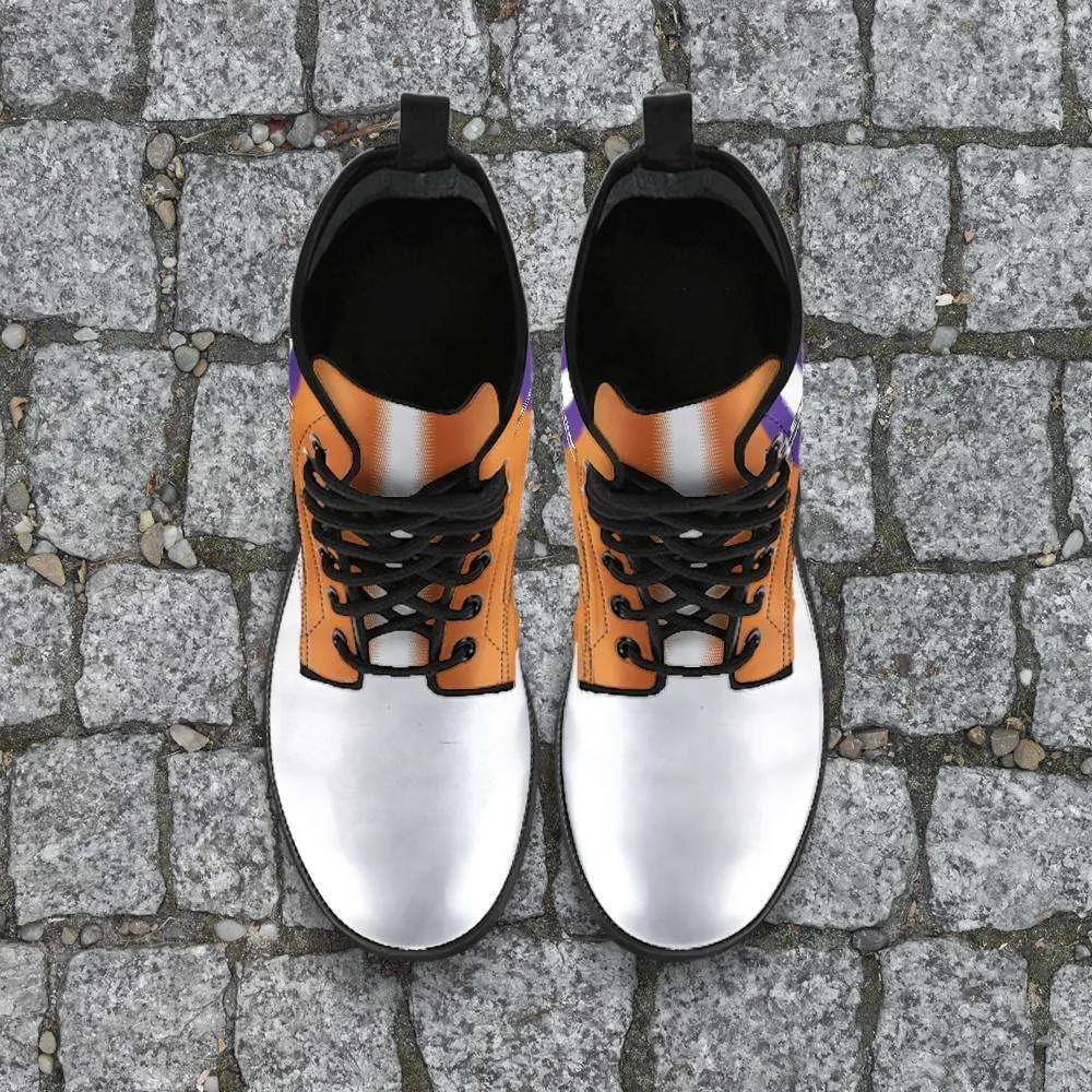 #MoreTigerPushUps Clemson Fan Faux Leather 7 Eye Lace-up Boots