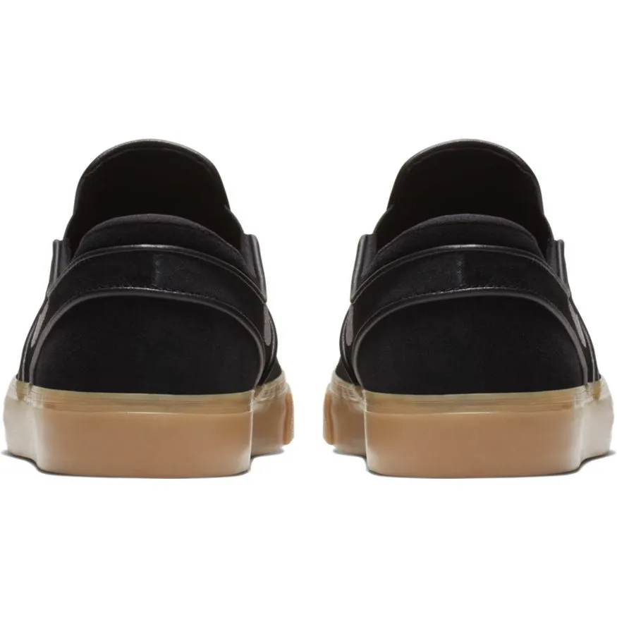 Nike SB Janoski Slip Skate Shoe - Black/Gun Smoke - Gum Light Brown